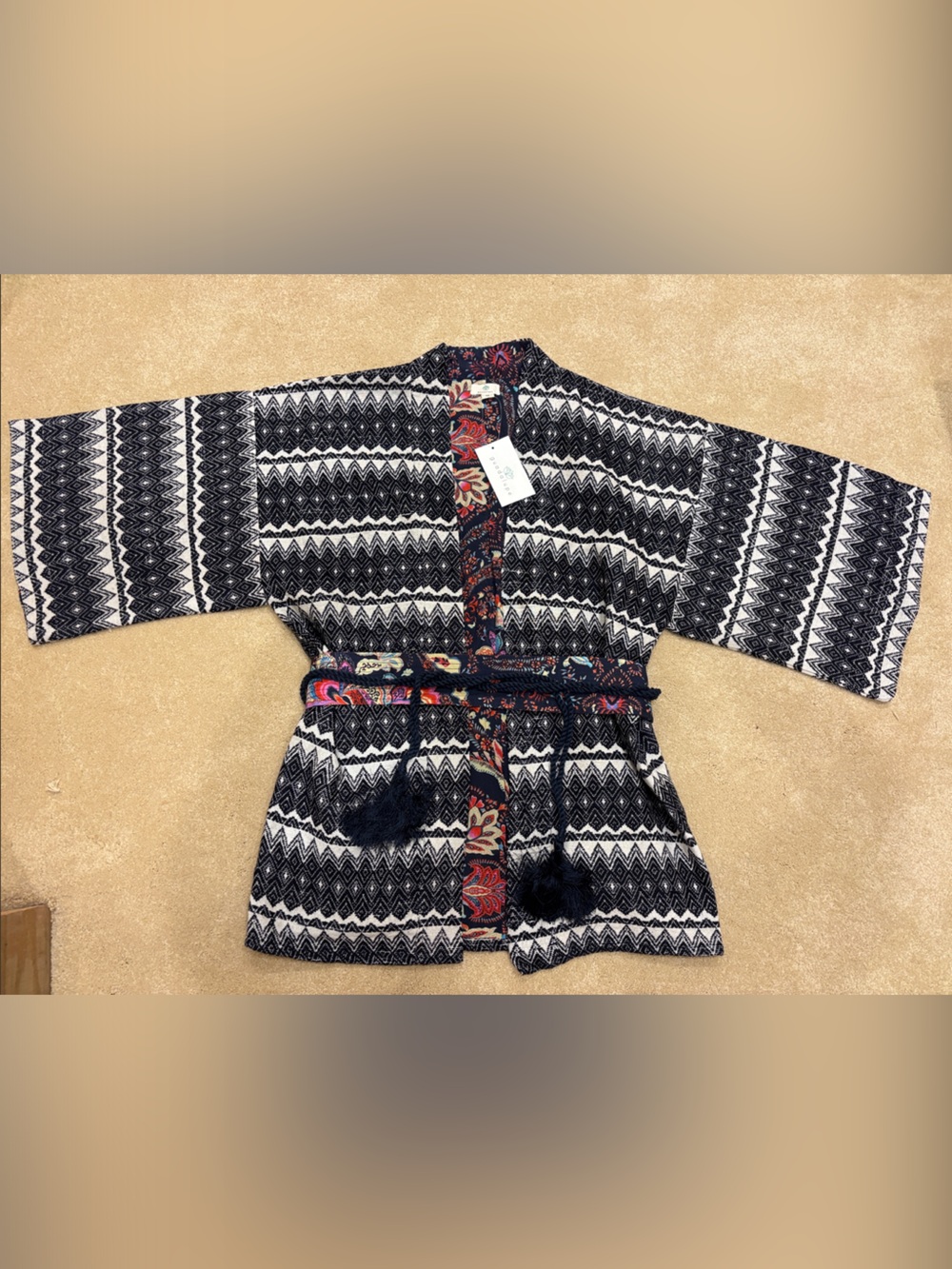 Anthropologie Guadalupe Kimono with Obi Belt